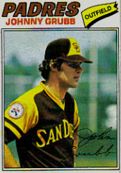 1977 Topps Baseball Cards      286     Johnny Grubb